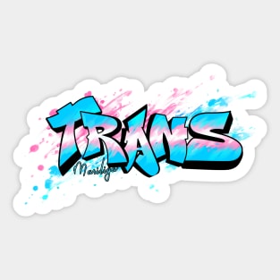 trans graffiti Sticker